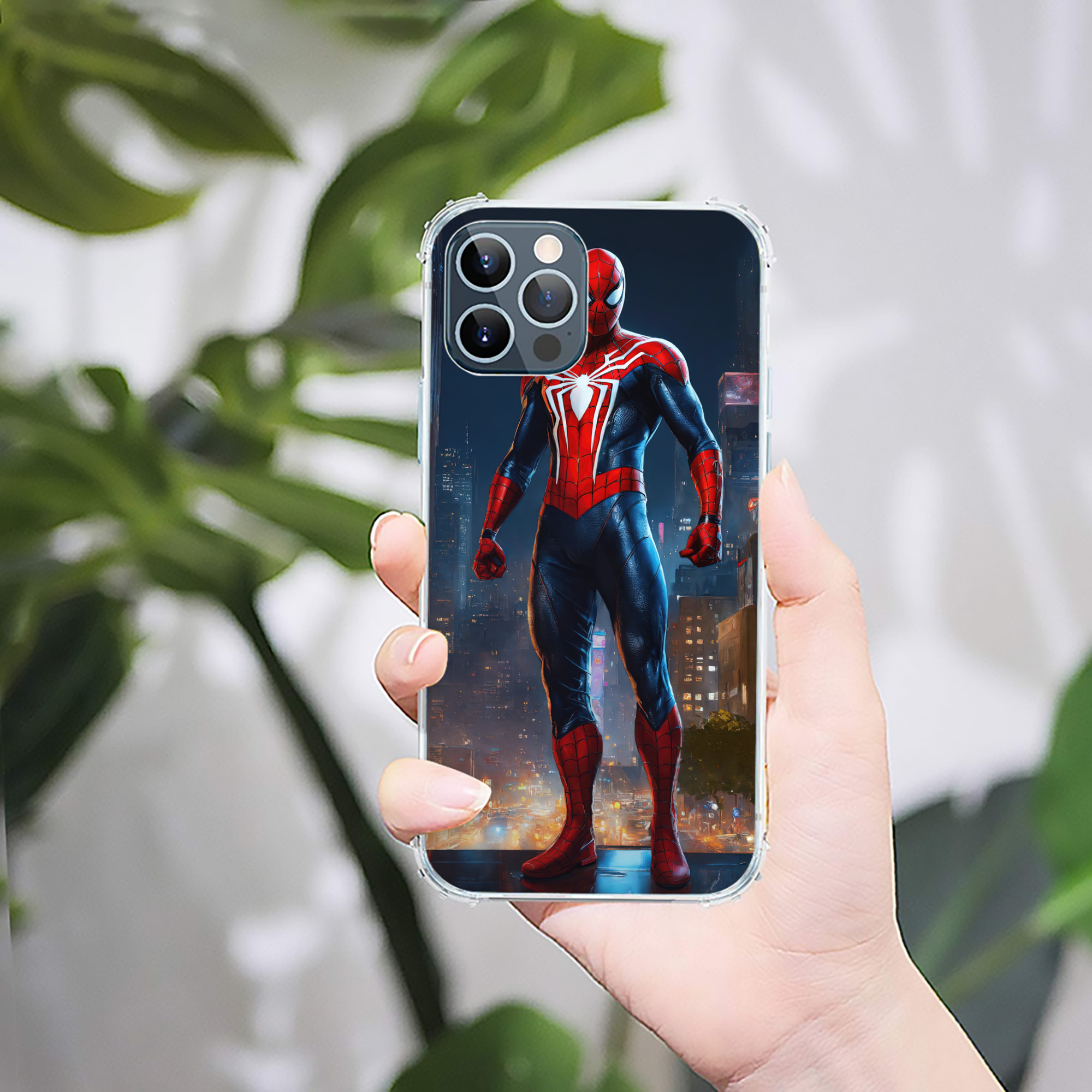 （画像用） Spider Man スパイダーマン 【iPhone 12シリーズ対応】透明スマホケース（クリアソフトケース）